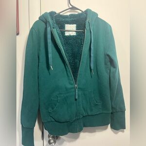Kirra Deep Teal Sherpa-Lined Jacket